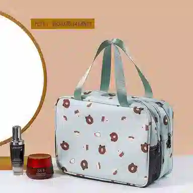 馨枕居 高颜值卡通化妆包女大容量学生宿舍干湿分离收纳包外出便携洗漱包