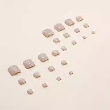 馨枕居 自然仙气闪闪亮亮  穿戴甲 短款肉粉色渐变 爆闪