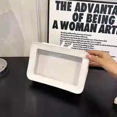 馨枕居 白色简约时尚透明化妆包 高级