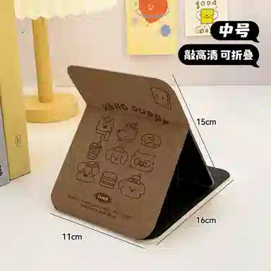 馨枕居 面包化妆镜高清可立折叠小镜子梳妆镜桌面台式宿舍便携旅行