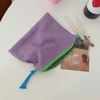 馨枕居大容量撞色格子包化妆包女便携化妆品收纳袋护肤品洗漱收纳化妆包 便携收纳防尘