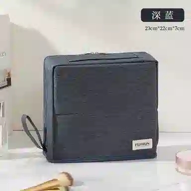 馨枕居 手提化妆包大容量化妆品收纳袋外出旅行必备分区可立式笔袋收纳包