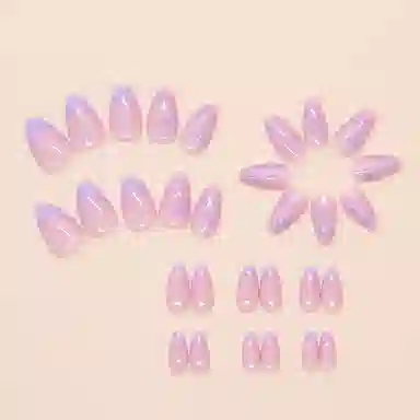 馨枕居 繁花法式甜美百搭温柔雏菊  穿戴甲 杏仁紫色跳色 可爱