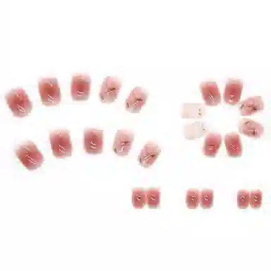 馨枕居 夏季长岛冰茶  穿戴甲 短款蜜桃粉纯色 纯欲