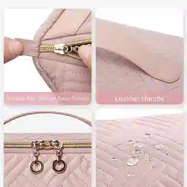 馨枕居 旅行便携式粉红色化妆包 工具