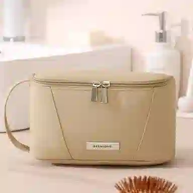 馨枕居大开口洗漱包化妆品收纳包旅行收纳包化妆包大容量化妆包 便携收纳防尘