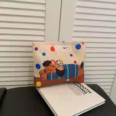 馨枕居卡通印花单层化妆包大容量耐磨美妆包轻便便捷收纳包化妆包 便携收纳防尘