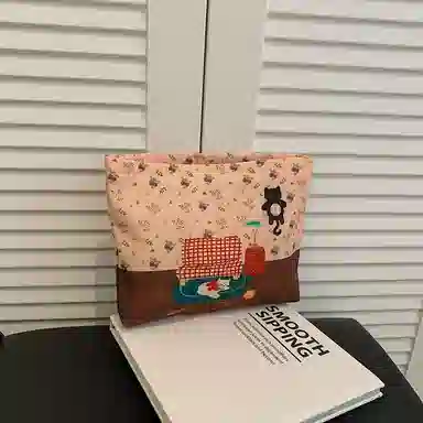 馨枕居卡通印花单层化妆包大容量耐磨美妆包轻便便捷收纳包化妆包 便携收纳防尘