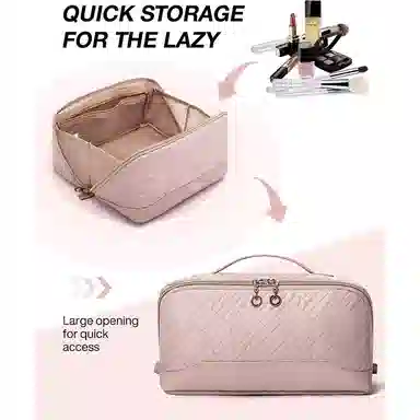 馨枕居 旅行便携式粉红色化妆包 工具