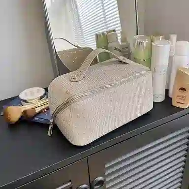 馨枕居 贝壳手提文艺便携旅行分区化妆包