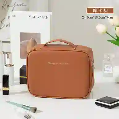 馨枕居  高级感化妆包大容量三合一多功能小众設計分区收纳包便携式化妆箱