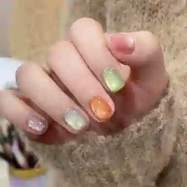 馨枕居 多巴胺元气  穿戴甲 短方圆糖果色纯色