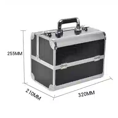 馨枕居 铝合金双层大容量化妆工具箱