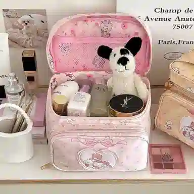 馨枕居 可爱公主大容量外出旅行方形手提化妆包