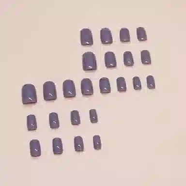 馨枕居 可拆卸方形显白  穿戴甲 杏仁紫色裸色 镜面