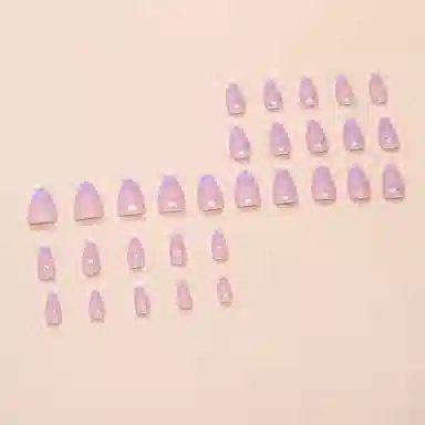 馨枕居 繁花法式甜美百搭温柔雏菊  穿戴甲 杏仁紫色跳色 可爱