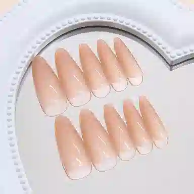 馨枕居 冰透温柔气质简约显白  穿戴甲 杏仁裸色纯色