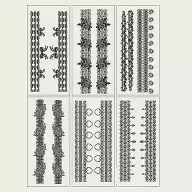 馨枕居  腿部蕾丝纹身贴性感个性汉娜黑色蕾丝大腿临时纹身贴纸