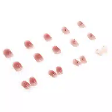 馨枕居 夏季长岛冰茶  穿戴甲 短款蜜桃粉纯色 纯欲