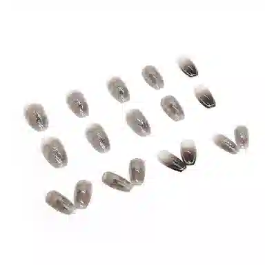 馨枕居 暗黑系神秘  穿戴甲 中梯黑色晕染 细闪