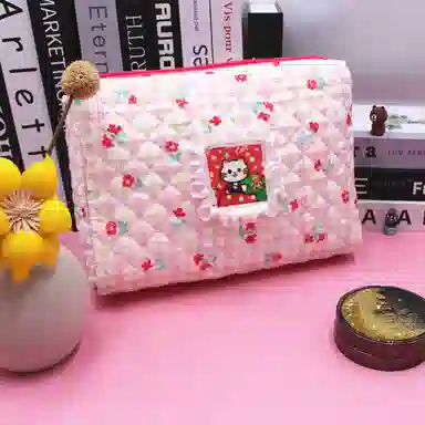 馨枕居 可爱大容量猫咪便携少女心护肤品收纳化妆包