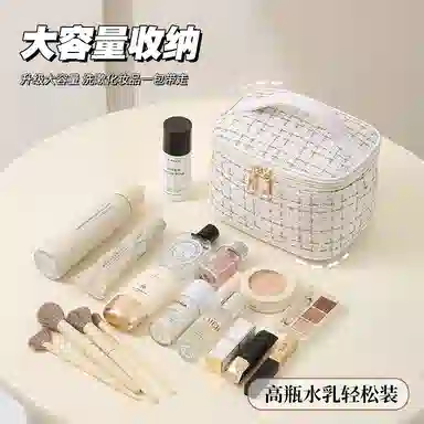馨枕居 小香风化妆包大容量高级感旅行手提包化妆品收纳包