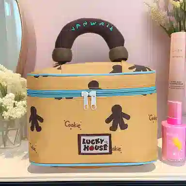 馨枕居 加厚小清新可爱外出手提式旅行收纳便携式大容量化妆包