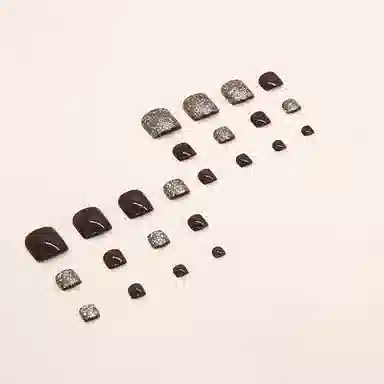 馨枕居 香槟纯色  穿戴甲 短方酒红跳色 爆闪