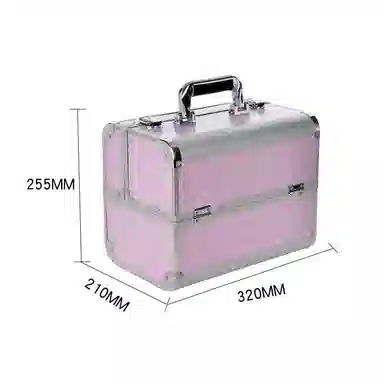 馨枕居 铝合金双层大容量化妆工具箱
