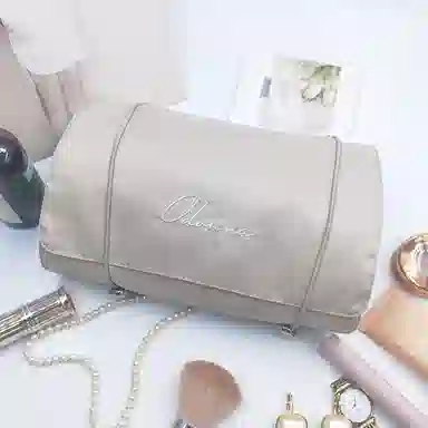 馨枕居 美拉德挂袋大容量网纱化妆包洗漱包 可拆分折叠