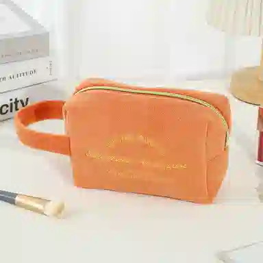 馨枕居 经典糖果色丝绒手提大容量便携八角化妆包