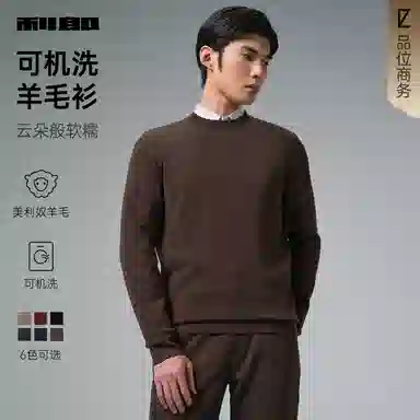 利郎 品位商务纯色半高领保暖可机洗质感冬季毛衣 男款