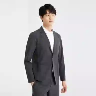 利郎 纯色百搭修身简约西装 男款 深灰