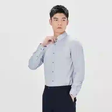 利郎 纯色百搭时尚舒适长袖衬衫 男款