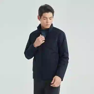 利郎 防水立领纯色轻薄长袖羽绒服 男款