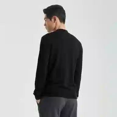 利郎 半高领保暖打底商务休闲纯色修身套头极简风可机洗羊绒衫 男款