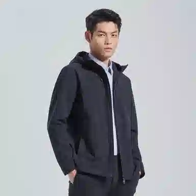 利郎 三防 休闲连帽印花夹克 男款