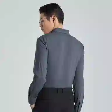 利郎 商务休闲翻领修身长袖衬衫 男款