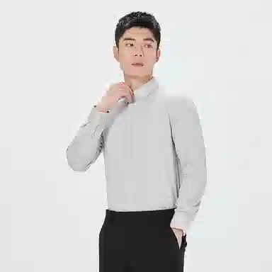 利郎 纯色百搭时尚舒适长袖衬衫 男款