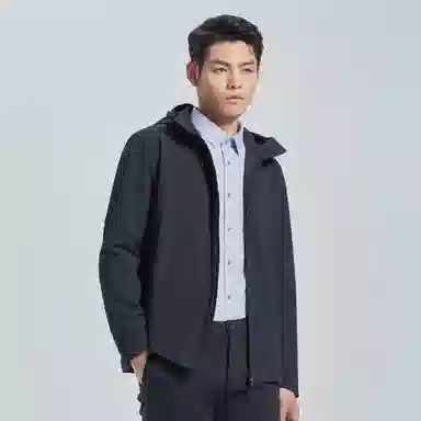 利郎 三防 休闲连帽印花夹克 男款