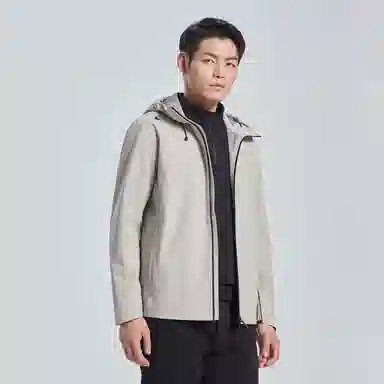 利郎 三防 休闲连帽印花夹克 男款