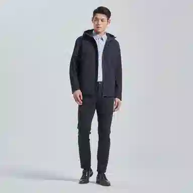 利郎 三防 休闲连帽印花夹克 男款