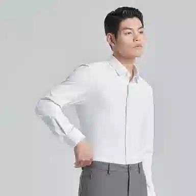 利郎 商务休闲翻领修身长袖衬衫 男款