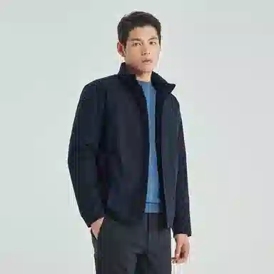 利郎 防水立领纯色轻薄长袖羽绒服 男款