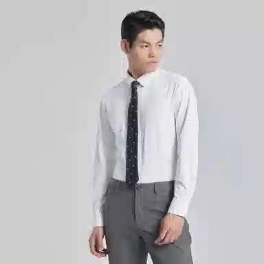 利郎 商务休闲翻领修身长袖衬衫 男款