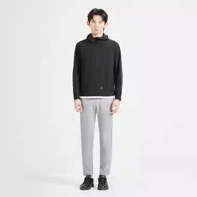 利郎 薄款连帽印花纯色夹克外套 男款