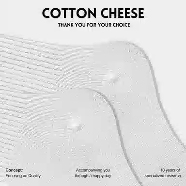 棉芝士 纯棉运动吸汗防臭中筒袜 男款