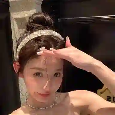 芒果饰品 高级感宫廷千金气质满钻 发箍 女款