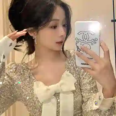 芒果饰品 千金感气质蝴蝶结小众设计感高级无耳洞蚊香盘 铜 耳环 女款