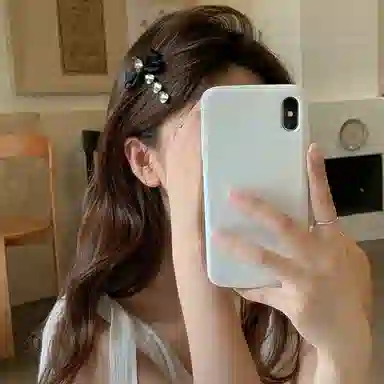 芒果饰品 闪锆蝴蝶结 锆石、丝带 发夹 女款